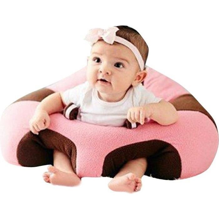 Sofá-silla suave para bebé, cómodo soporte de peluche para niñas y niños, de 3 a 16 meses, negro y rojo.