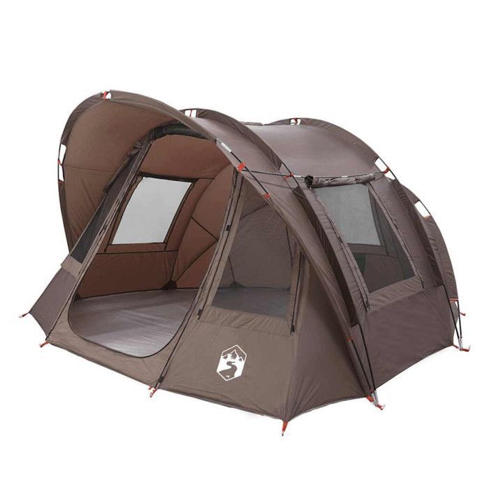 Tienda de pesca vidaXL para 2 personas, marrón, impermeable, 4009399