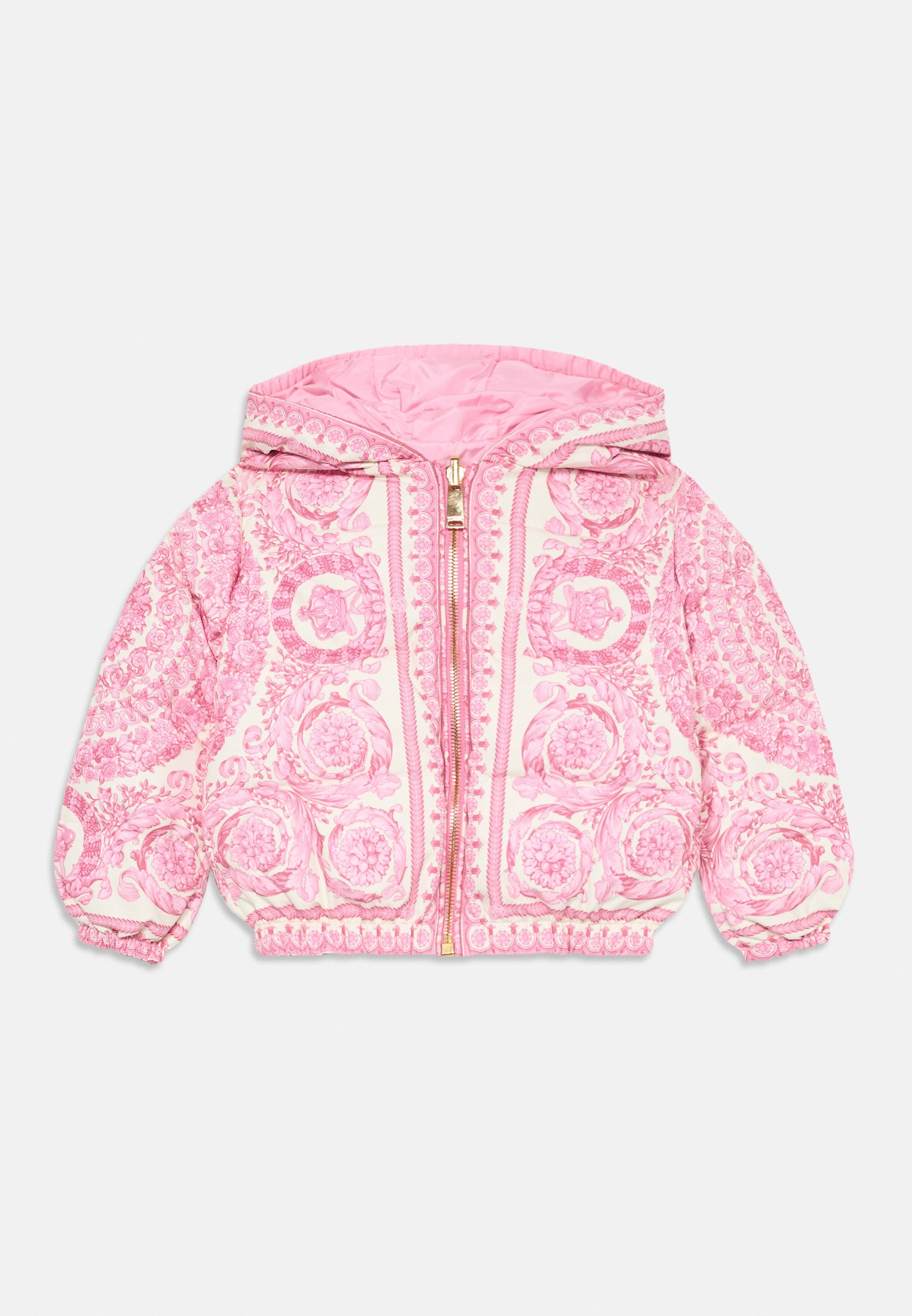 Versace omkeerbare jas Barocco voor kinderen, unisex - Donsjas - gebroken wit/pastelroze