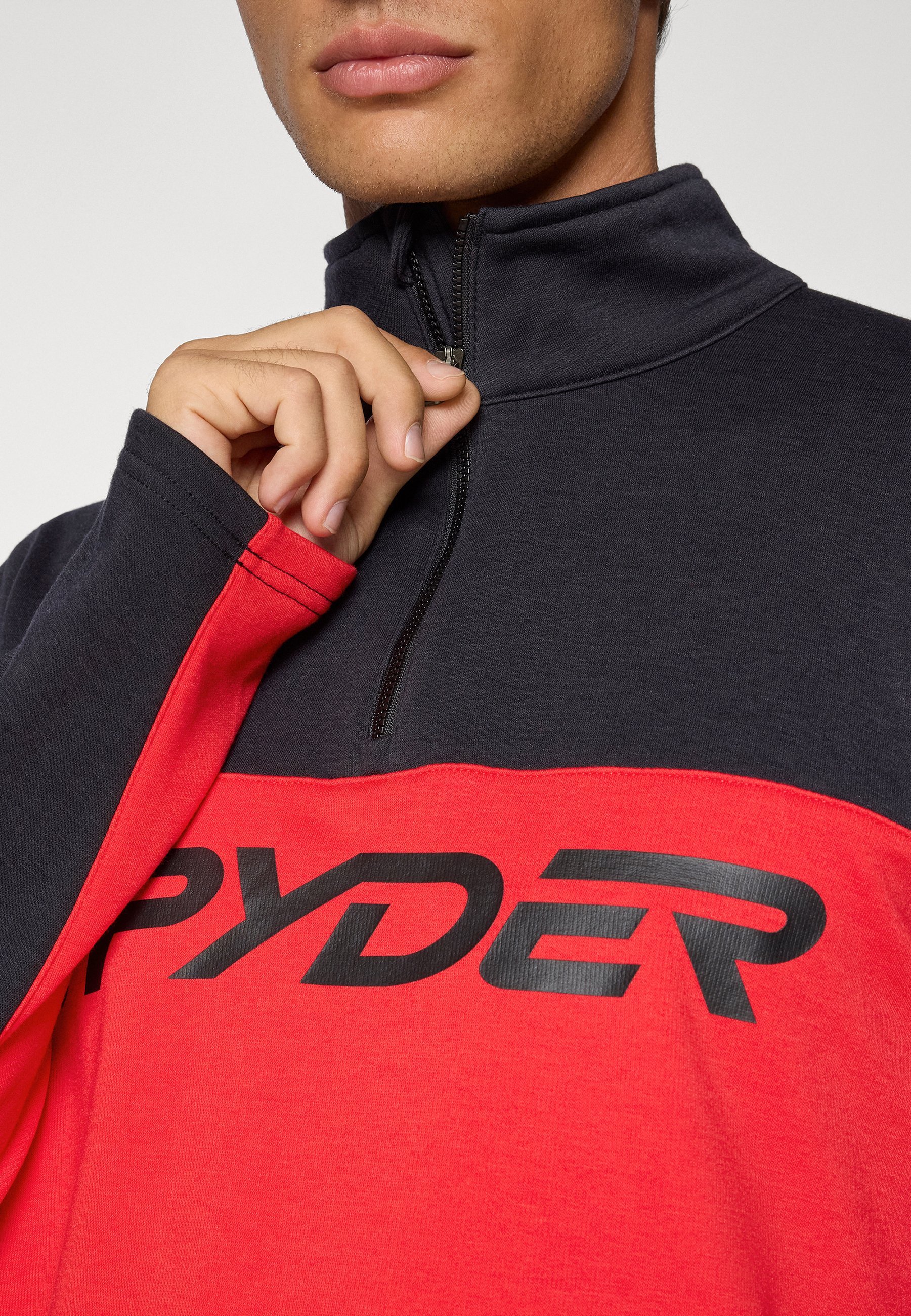 Felpa Spyder SPEED 1/2 ZIP - rossa