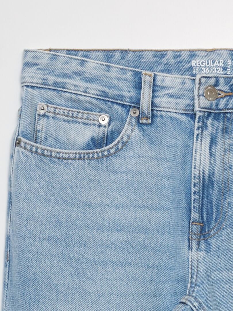 Calça jeans reta - L32 - AZUL