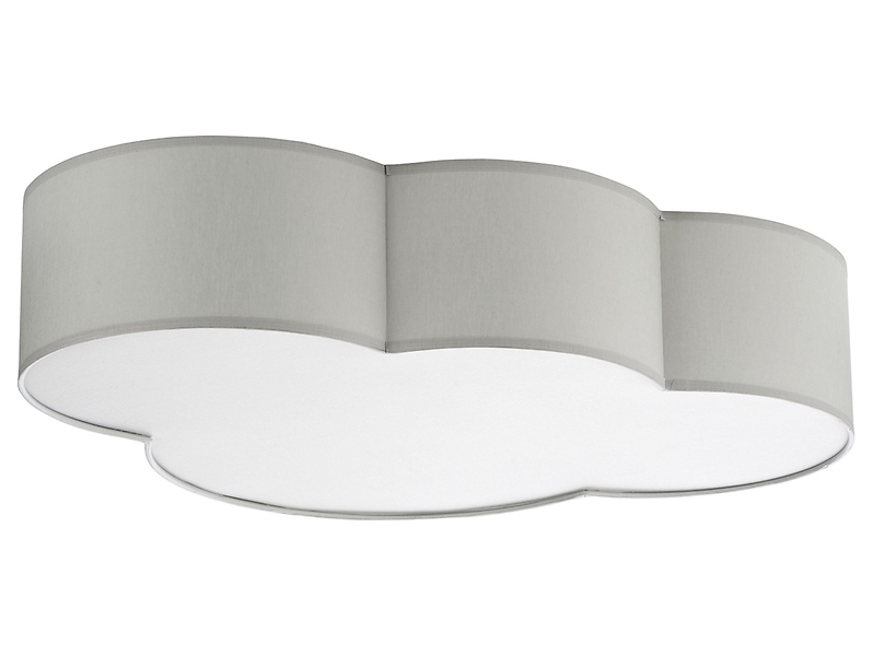 Lampa sufitowa dziecięca Could tkaninowa szara