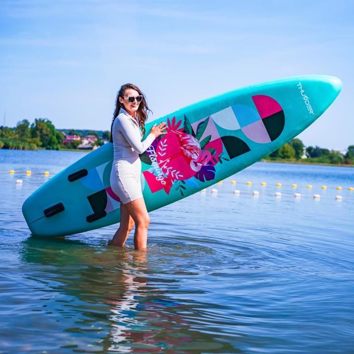 Tavola da paddle THUNDER® FLAMI 320 cm | Gonfiabile | Antiscivolo | Zaino | Accessori completi | Kit di riparazione