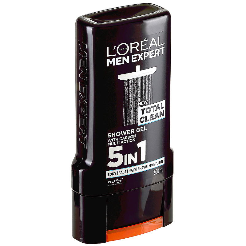 Loreal Duschtvål Men Expert 300 ml, Total Clean