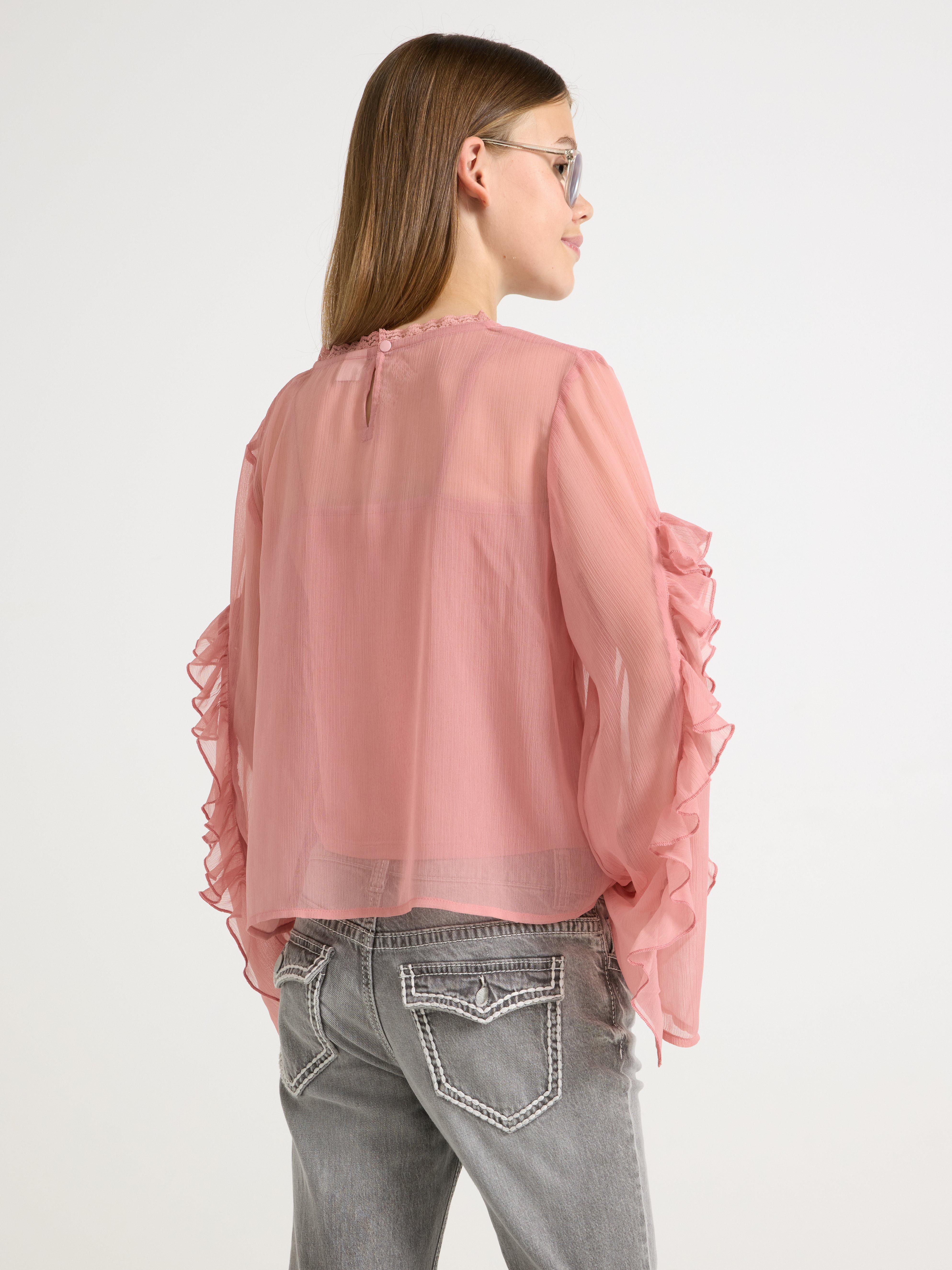 Modrá s volánkem Dusty Pink