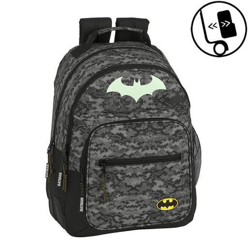 Safta Batman Night School Ryggsäck, 320x150x420mm, Grå/Svart