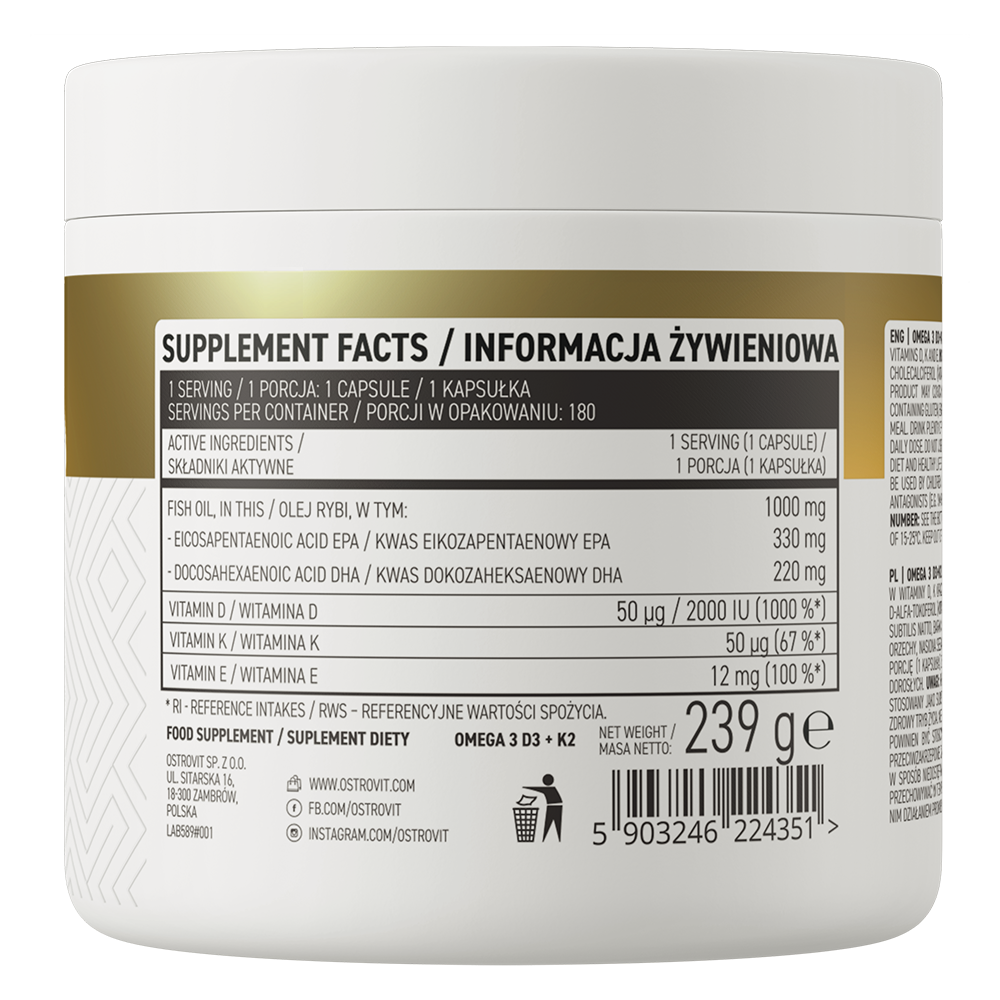 OstroVit Omega 3 D3+K2