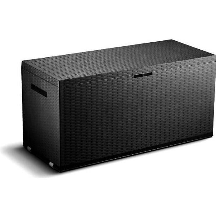 TOOD Resin Storage Trunk/Chest - 350 L - 120 x 52 x 60 cm - Anthracite Grey