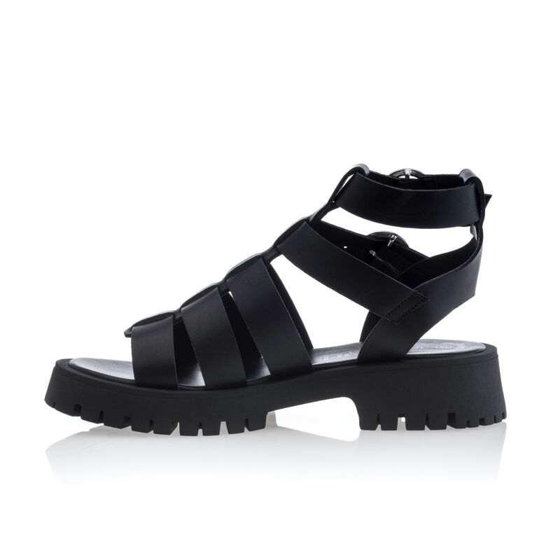 Sandalias negras para mujer / Zapatos de punta abierta