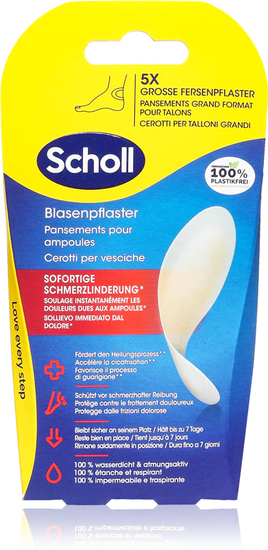 Scholl Dr. Scholl's Blister Plasters voděodolná náplast na puchýře na patách