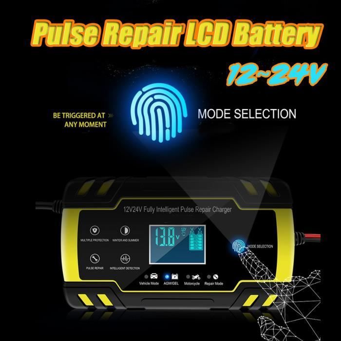 Cargador de baterías - Pantalla táctil - 12/24V - 8A - 150AH - Inteligente