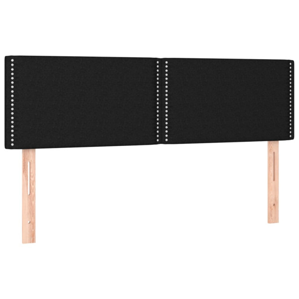 Wezgłowie Czarny 144 cm Tkanina Low vidaXL
