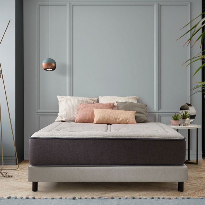Colchón JUPITER 180x200 cm - COSMOS - Espuma de alta resiliencia, espuma viscoelástica, capa de confort de látex azul - Grosor máximo 30 cm - Reversible