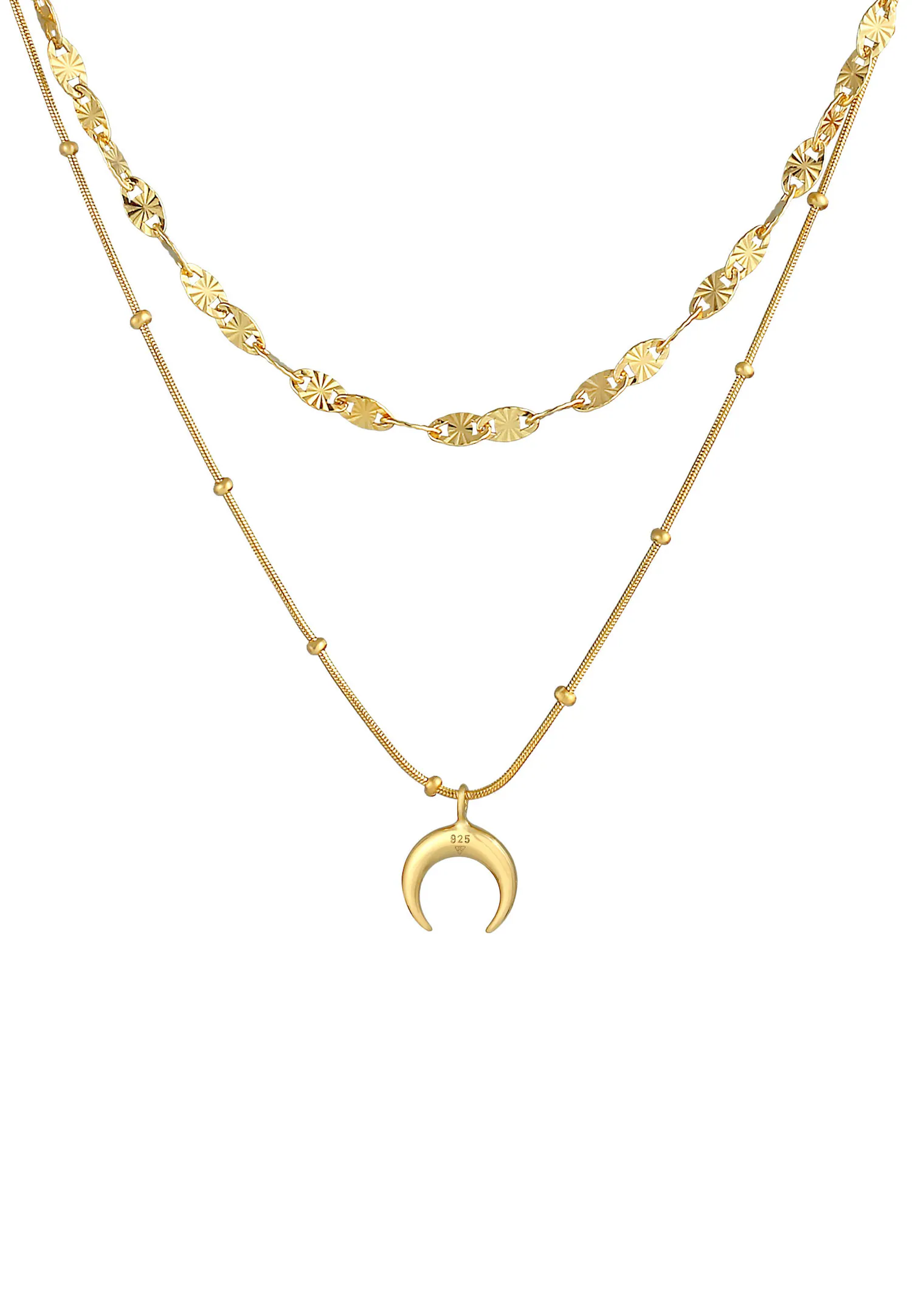 Elli Pendentif Demi-Lune Astro Trend en argent sterling 925 pour femme