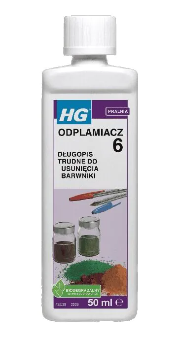 HG Odplamiacz usuwający plamy z długopisu i trudnych do usunięcia barwników 50 ml