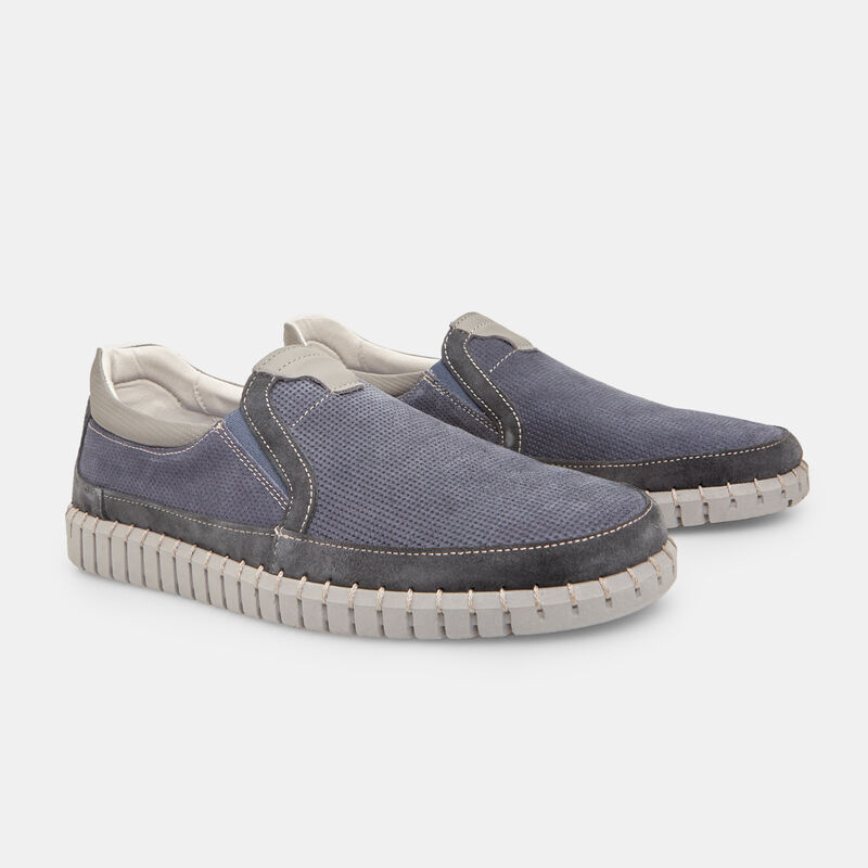 BATA Męskie półbuty zamszowe typu slip-on