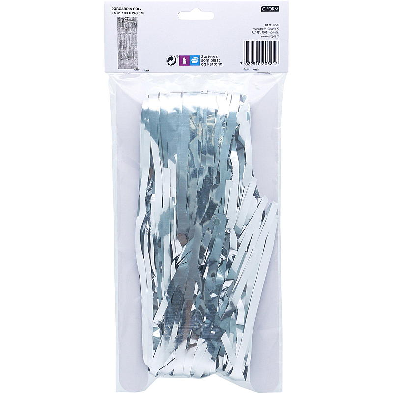 Giform Deurgordijn 90x240 cm zilver