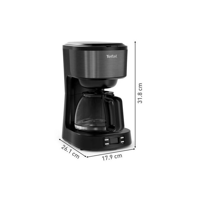Cafetière filtre programmable - Tefal - Equinox CM520810 - 900 W - Noir - Café moulu