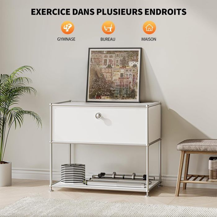 Manubrio a disco da 32 kg, manubrio regolabile semplice con barre, bilanciere e pesi, 1 barra per curl, 1 barra per bilanciere