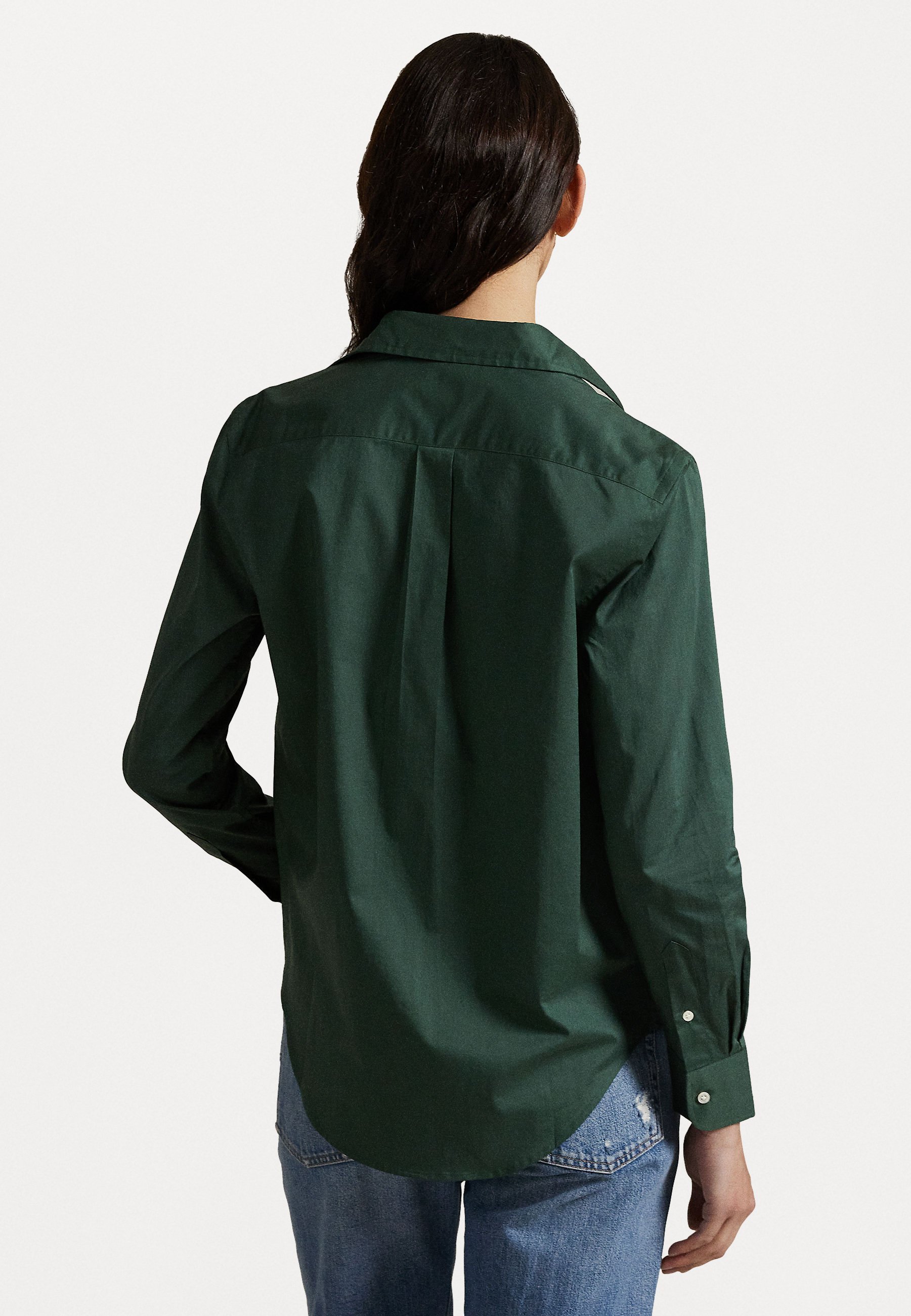 Camicia Polo Ralph Lauren Classic Fit in twill di cotone - con bottoni - verde scuro