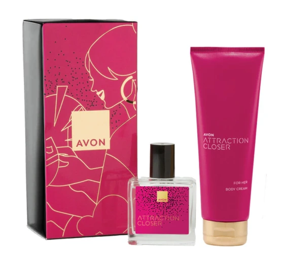 Avon Attraction Closer for Her woda perfumowana spray 30 ml   balsam do ciała 125 ml