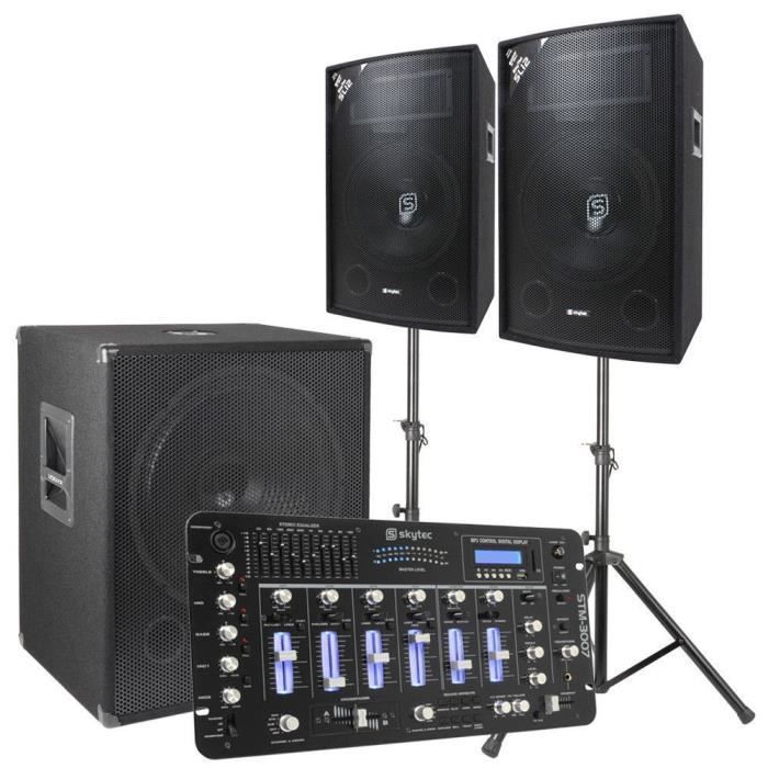 DJ Set - SKYTEC - SkyTec 2.1 - 1600 Watt - Mixer - Mobile e versatile