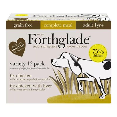 Forthglade Alleinfuttermittel für ausgewachsene Hunde (getreidefrei) – Huhn & Hühnerleber