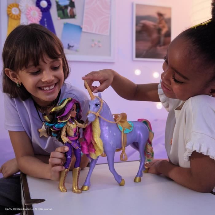 SPIN MASTER FUNCTIONAL UNICORN 28 CM WILDSTAR + 24 CM DOLL Unicorn Academy