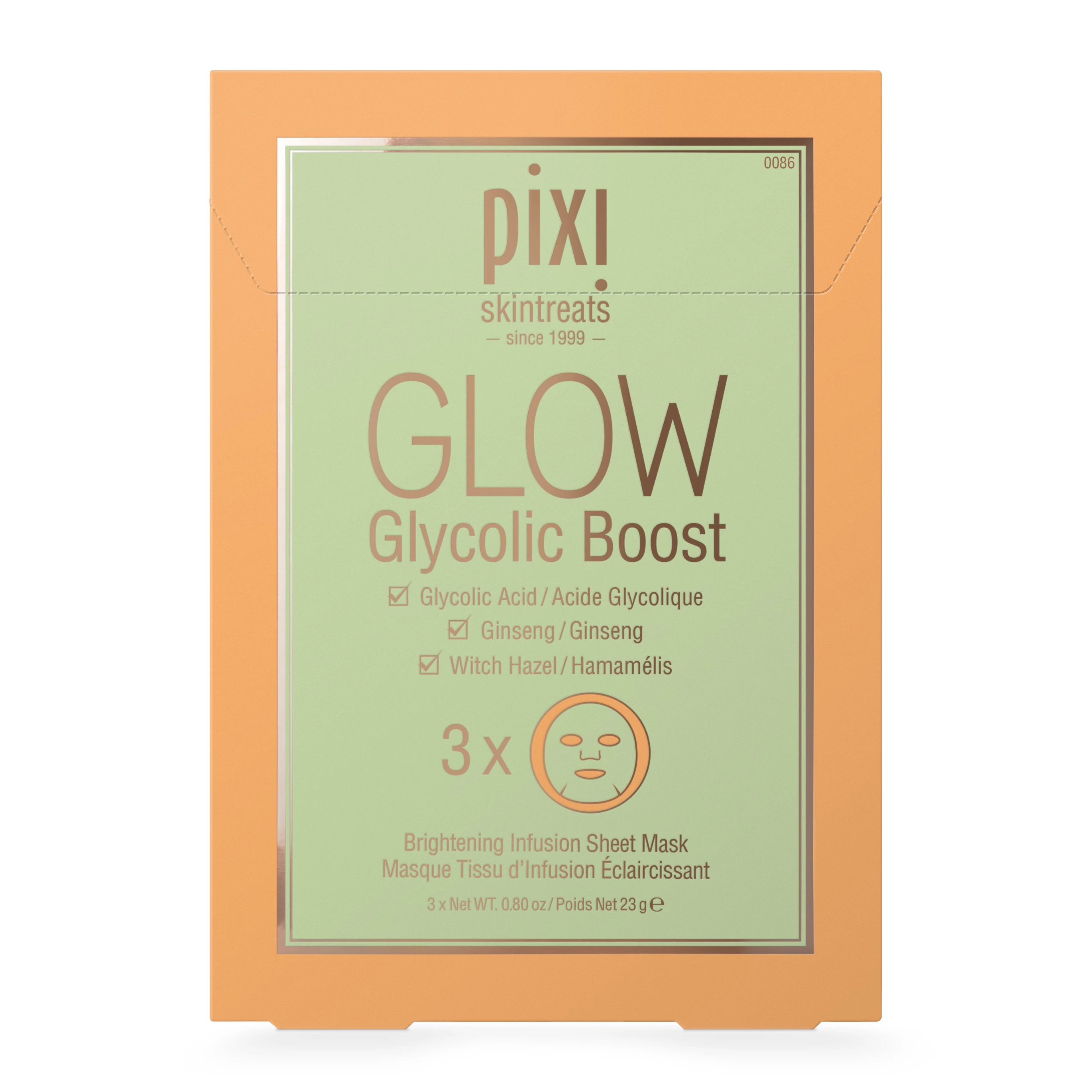 GLOW glikolna maska za lice, pakiranje od 3 komada - Pixi