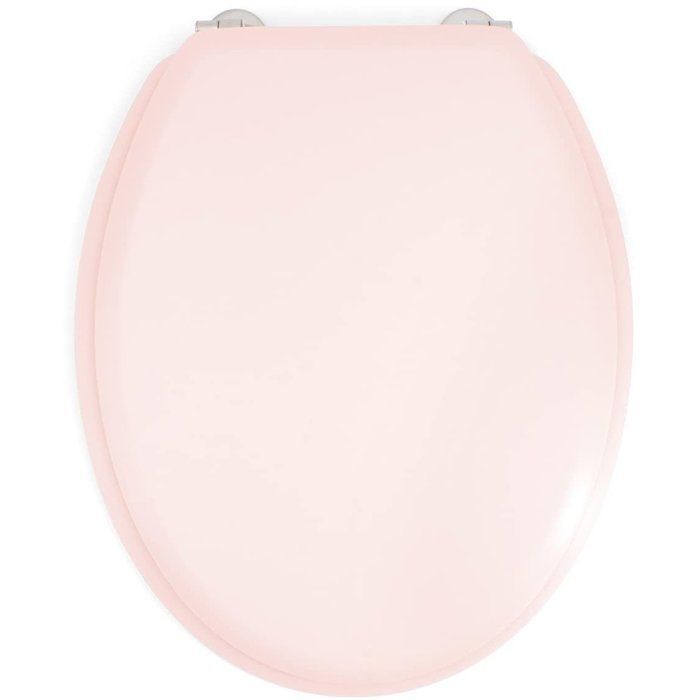 Sedile WC GELCO DESIGN Dolce - Cerniere in acciaio inox - Legno sagomato - Rosa cristallo
