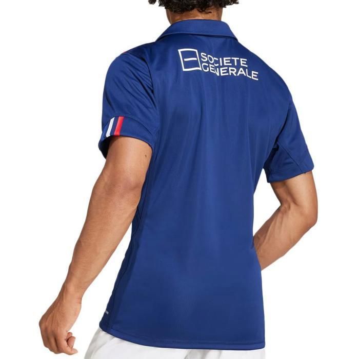 Camiseta de rendimiento de la selección nacional de Francia, azul, camiseta de rugby local de Adidas.