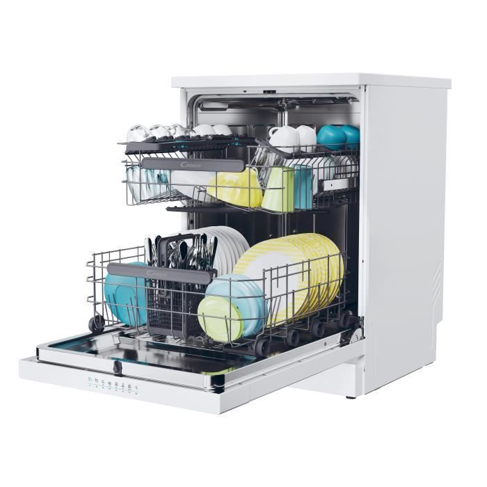 CANDY CF 4C4F0W Rapido Freestanding Dishwasher - 14 Place Settings - Induction - 60cm Wide - 44dB - Connected - White