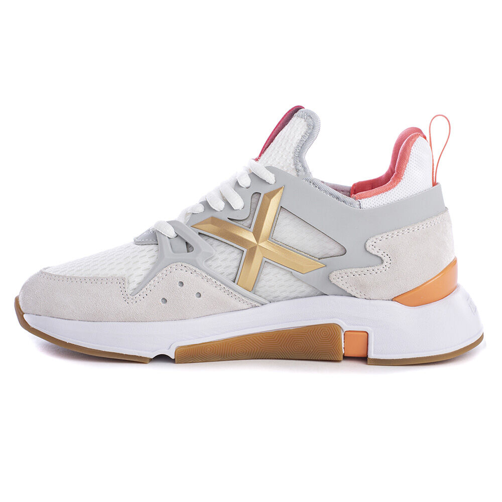  Tênis feminino Munich Clik 4172026 bege/dourado
