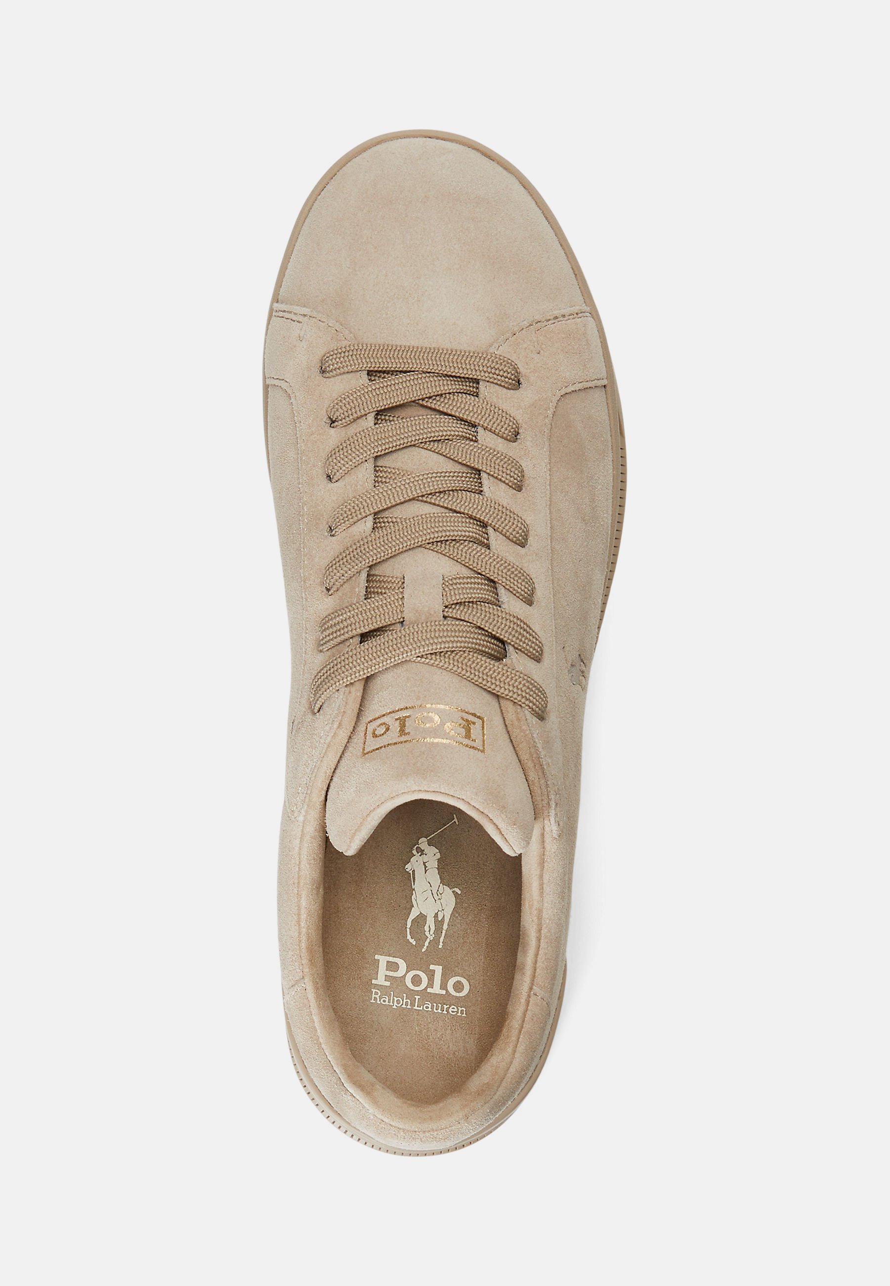 Polo Ralph Lauren HERITAGE COURT II SUEDE TRAINER - Scarpe da ginnastica - milkshake