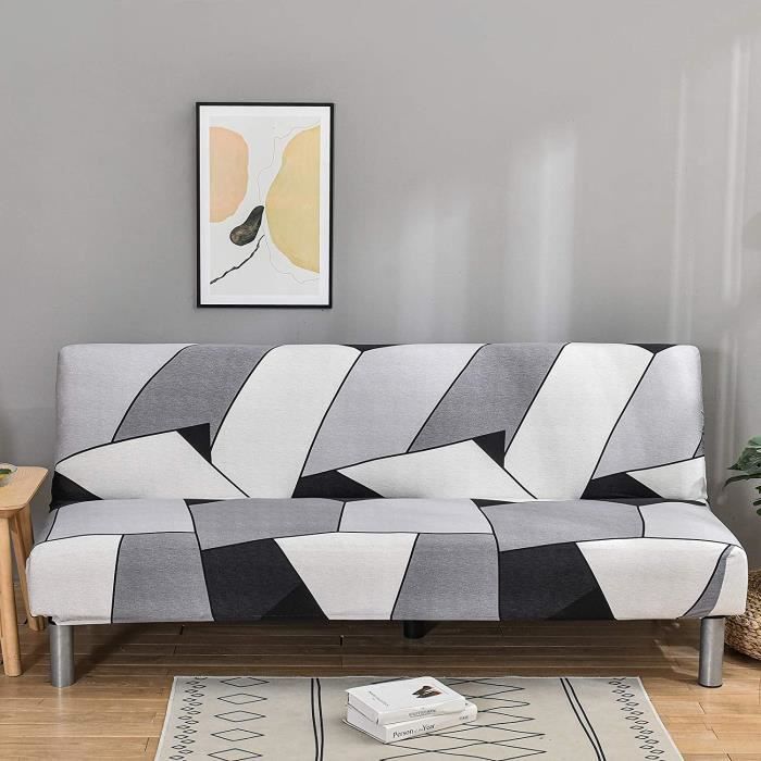 Bankhoes voor 3-zitsbank, bankhoes voor opklapbare bank zonder armleuningen 180-210 cm