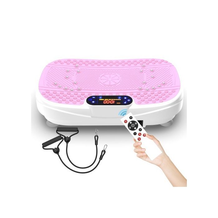 Plataforma vibratória BLOSSOM - Modelo compacto - 120 níveis - Controle remoto - Bluetooth integrado