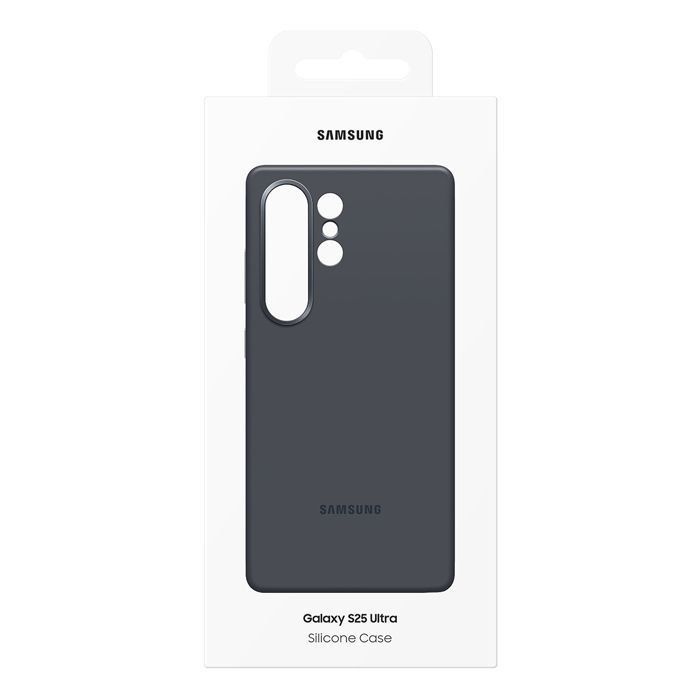 Black Silicone Case for Galaxy S25 Ultra