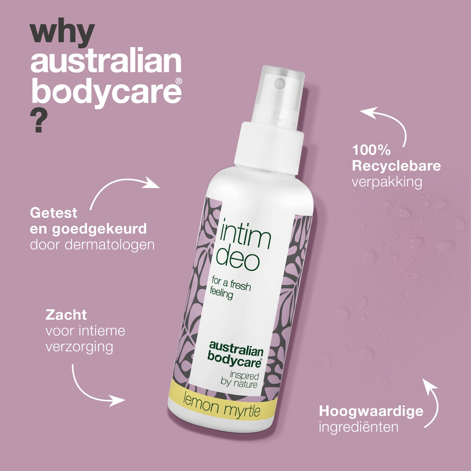 Australian Bodycare Intimate Care Intimate Deodorant Lemon Myrtle - 100 ml