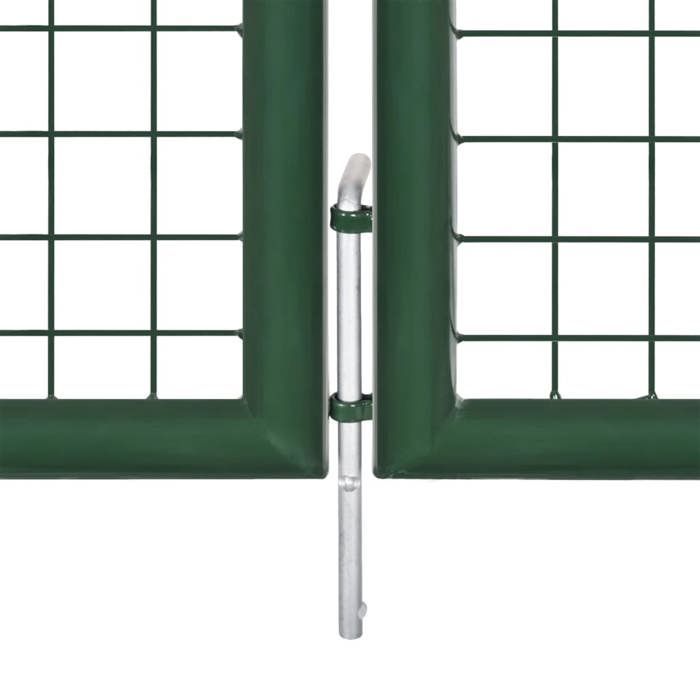 vidaXL Garden Mesh Gate, Patio Gate, Security Barrier, Outdoor Terrace Gate, Green 350x175 cm 154534