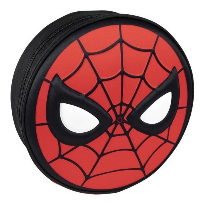 Zaino scolastico 3D rosso di Spiderman (9 x 30 x 30 cm) - - - Spiderman