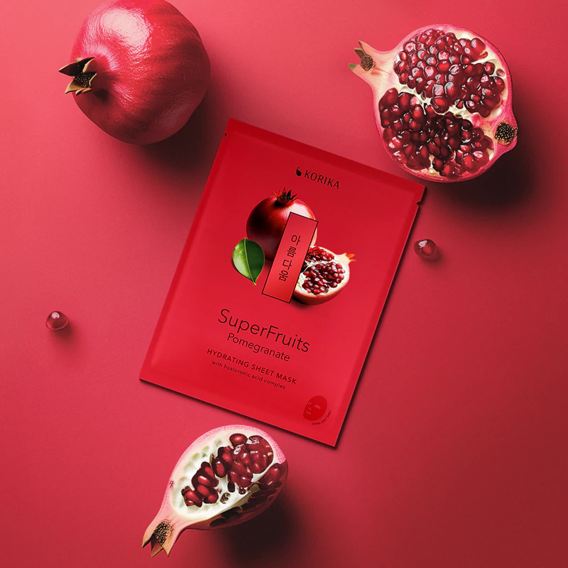 Зволожувальна тканинна маска KORIKA SuperFruits з гранатом