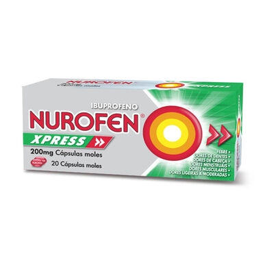 Nurofen Xpress Softgels Smerter og Feber 20 kapsler