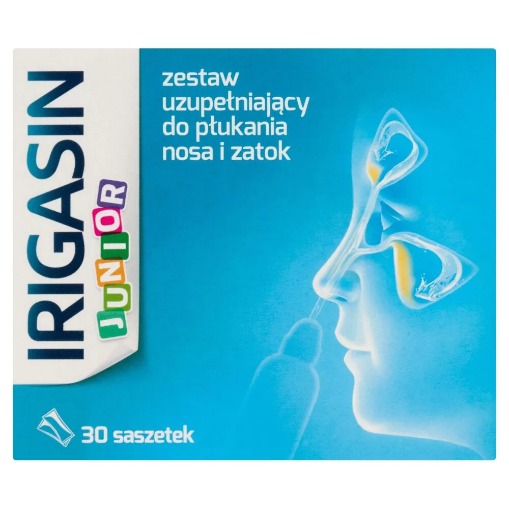 Irigasin Junior, Zestaw uzupełniający do płukania nosa i zatok, Saszetki