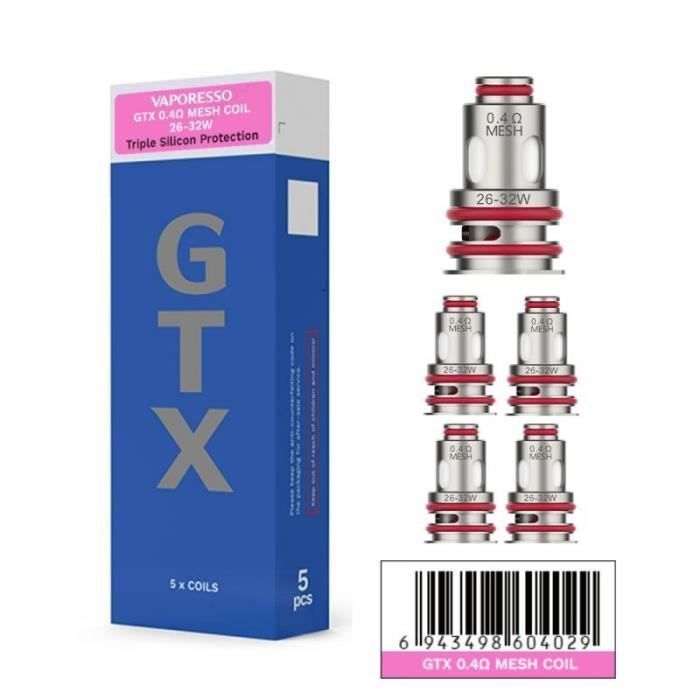 VAPORESSO - 5pcs VAPORESSO GTX Meshed Coil 0.4ohm Resistors