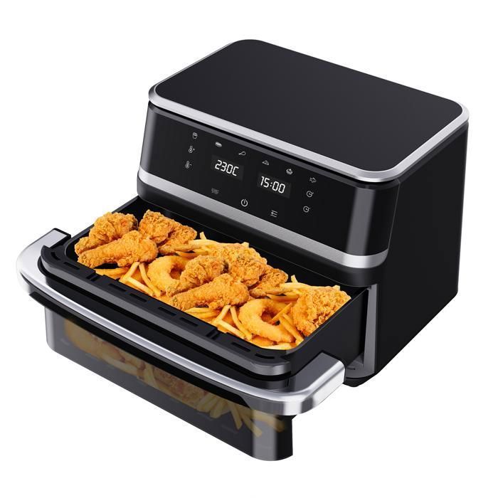 Vulcanterre Airfryer - BW8020D - Inhoud 12 liter - Meerdere kookprogramma's - Metalen binnenkant - LED-display