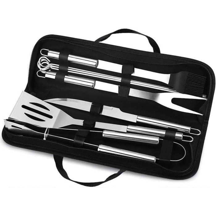 Utensilios de acero inoxidable para barbacoa - Juegos de utensilios para barbacoa - Accesorios para barbacoa - Tenedores para barbacoa