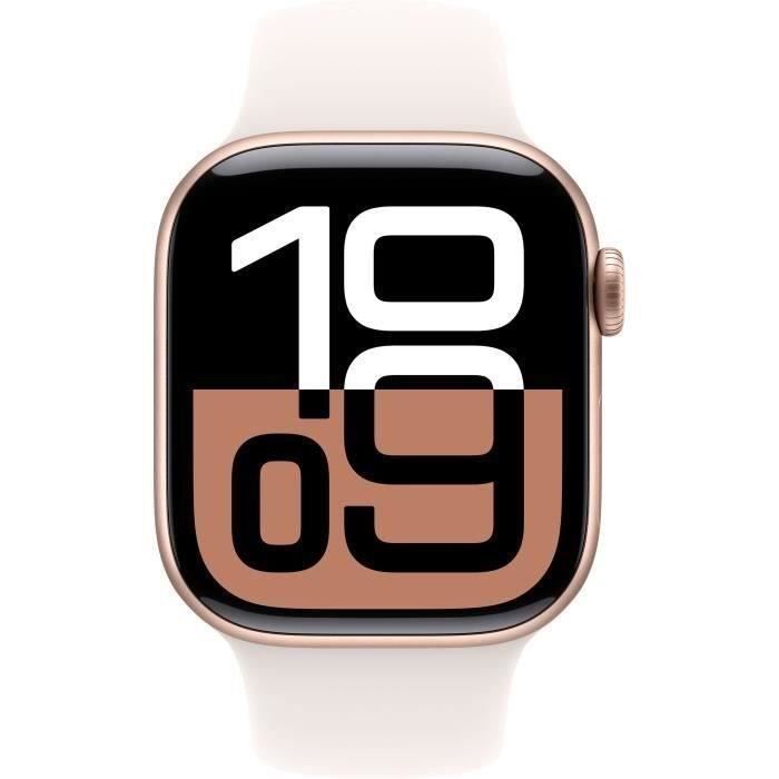 Apple Watch Series 10 GPS + Cellular - 42 mm - Alumínio Ouro Rosa - Pulseira Rosa Claro M/G (2024) - Recondicionado - Bom estado