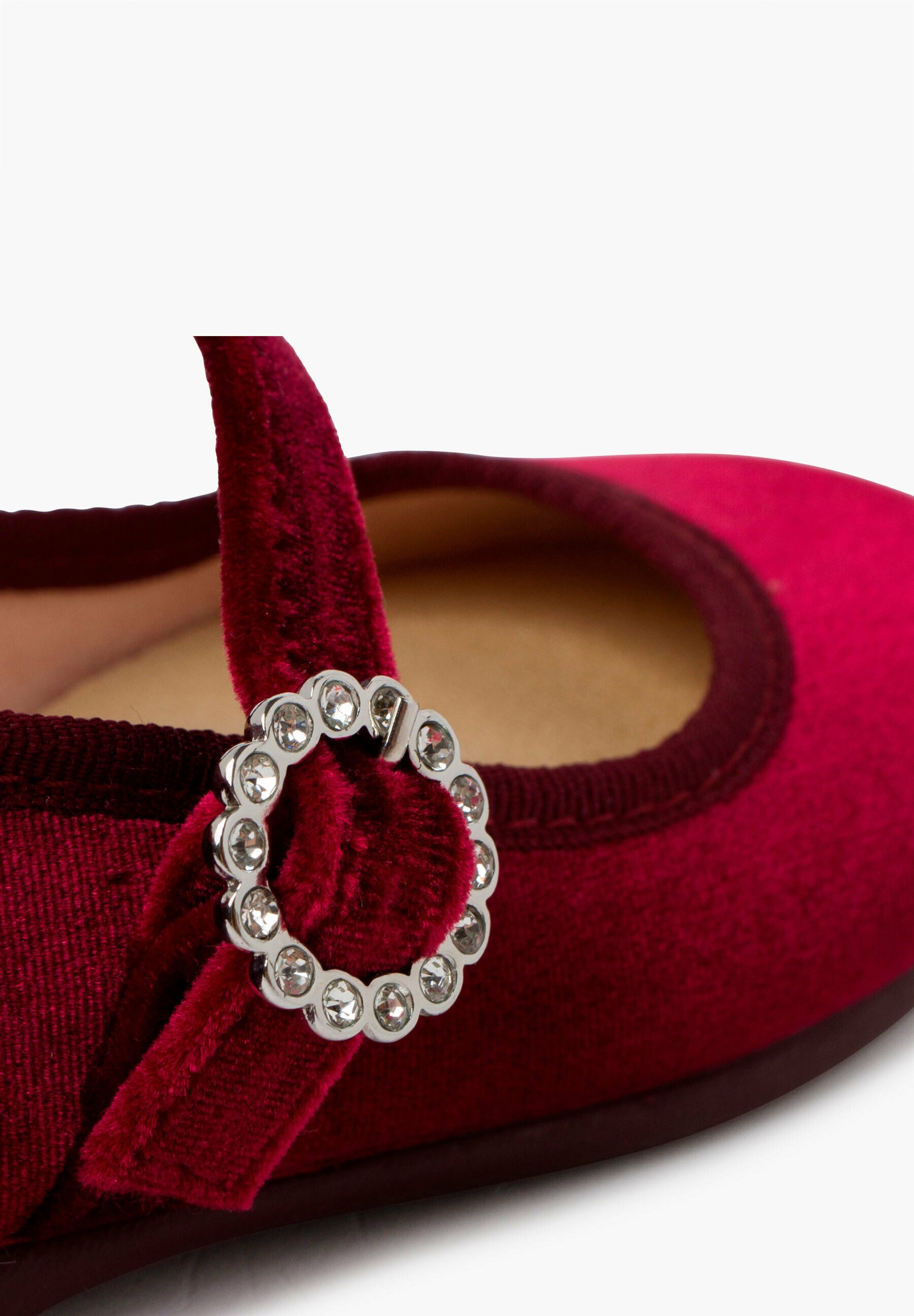 Pisamonas MERCEDITAS BUCKLE JEWEL - Ballerinas mit Knöchelriemen - bordeauxrot