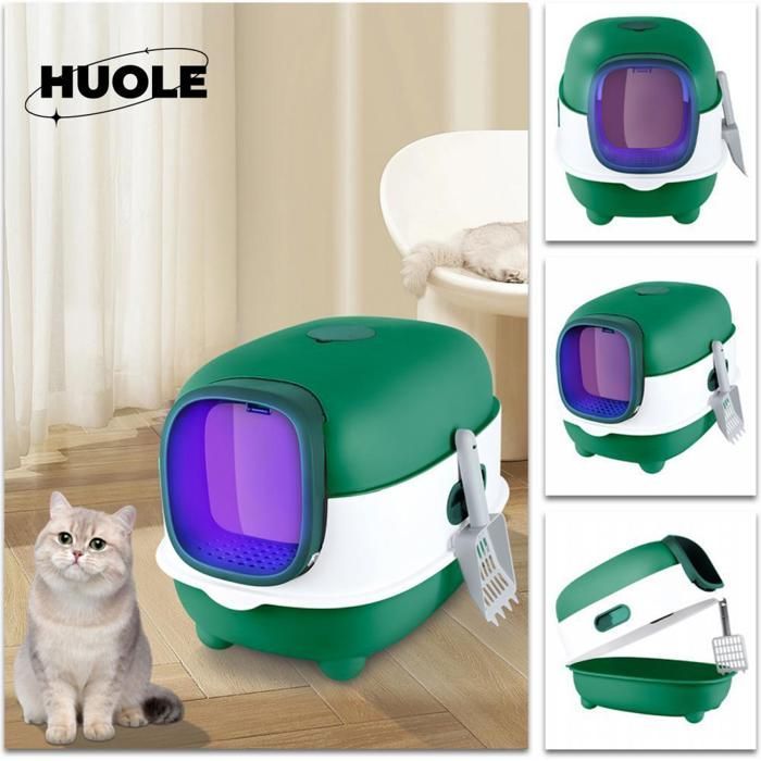 Katzentoilette - 40*39*56cm - PP-Kunststoff mit geruchsneutralisierendem UV-Schutz - mit Streuschaufel.