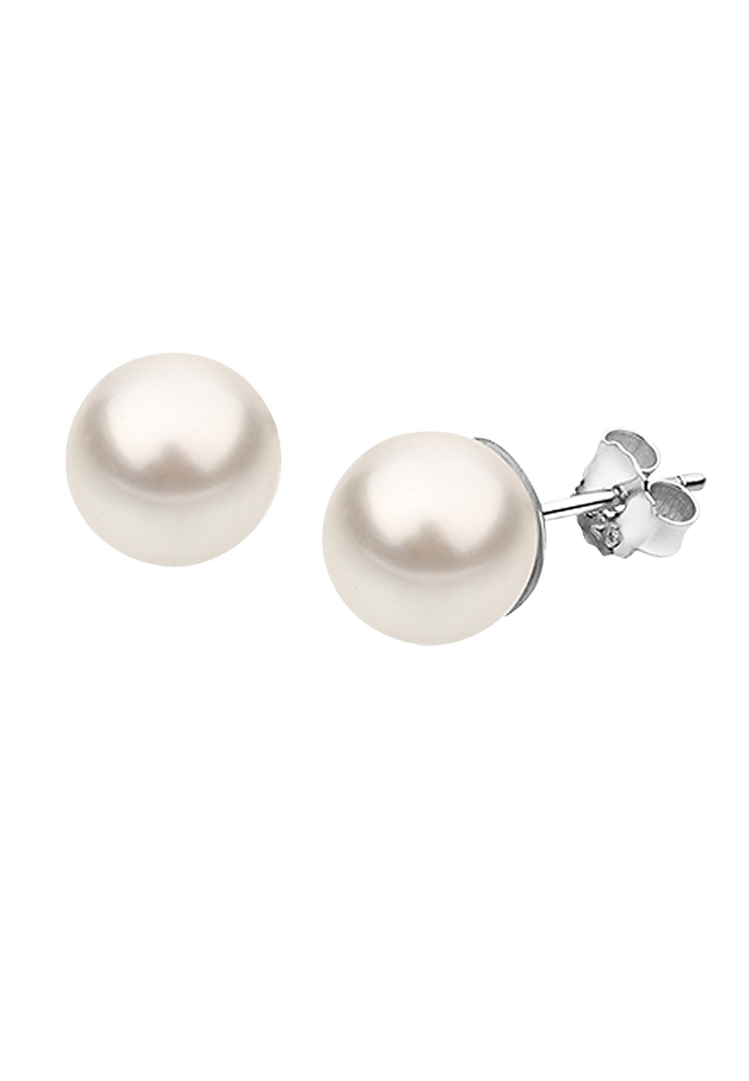 Nenalina Femmes Clous d'oreilles Classique avec perle synthétique en argent sterling 925